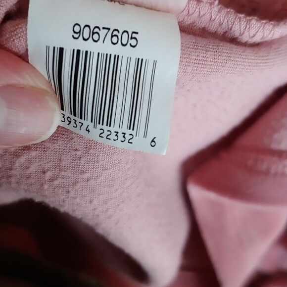 Two by Vince Camuto velour pullover top in plush pink w/ ruffle detail large - Picture 8 of 10